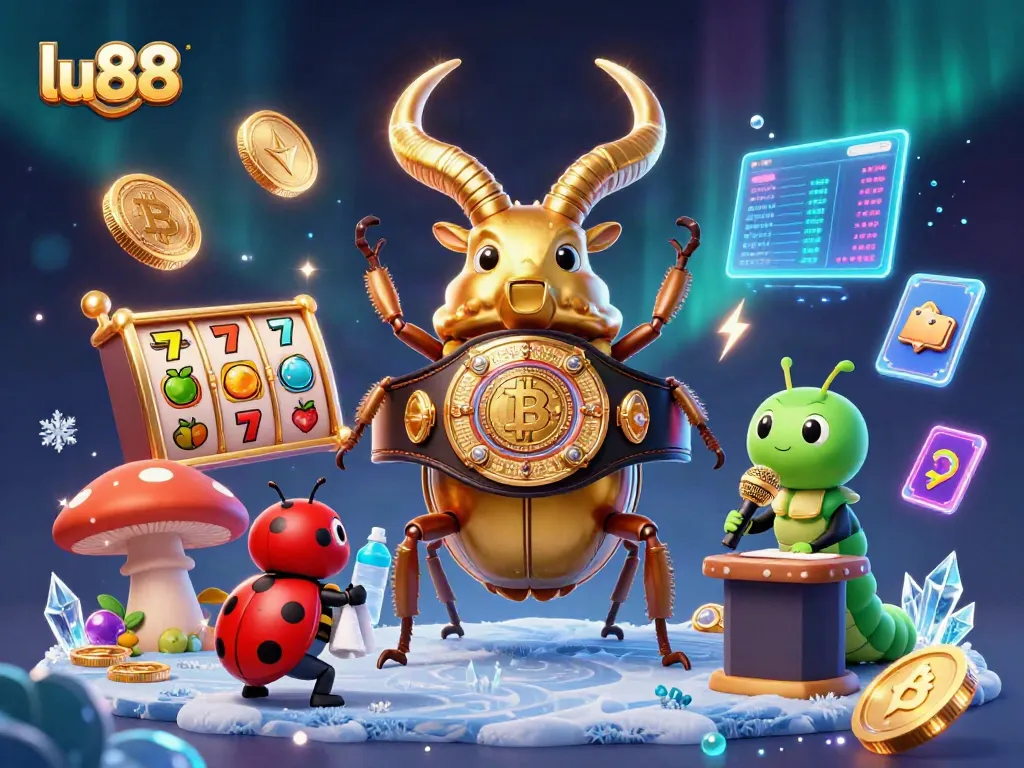 Play exciting casino games at lu88 with your chance to win big surrounded by vibrant slot graphics.