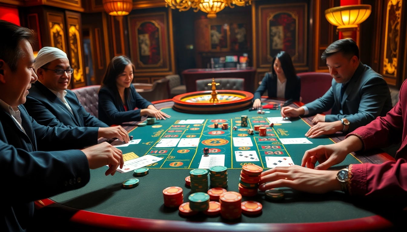 Engage with the excitement of link tài xỉu md5 at a luxurious casino gaming table.