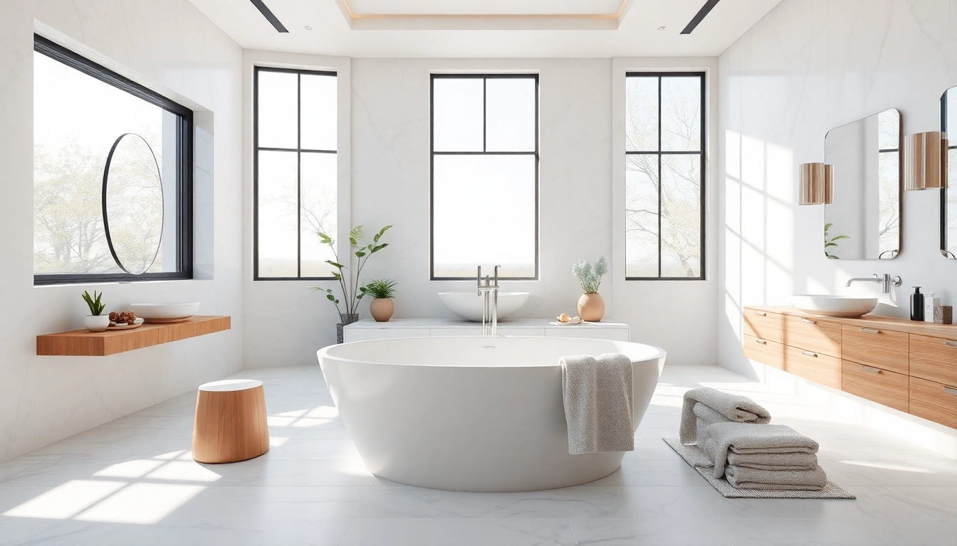 Transform your space with elegant bathrooms featuring modern fixtures and serene designs.