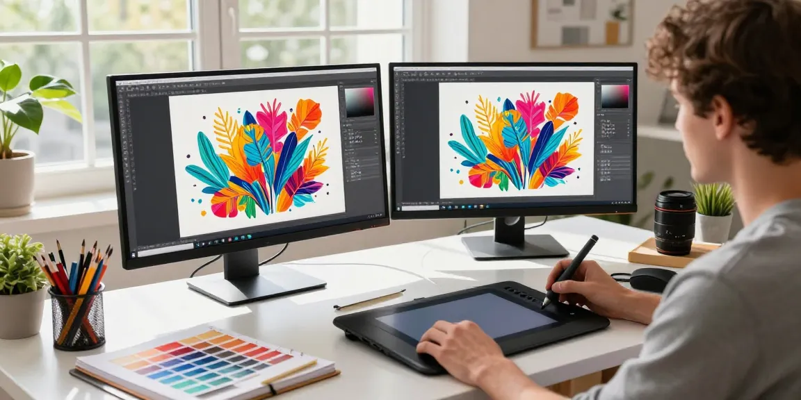 Generate stunning artworks instantly with our image to prompt tool in an inspiring creative workspace.