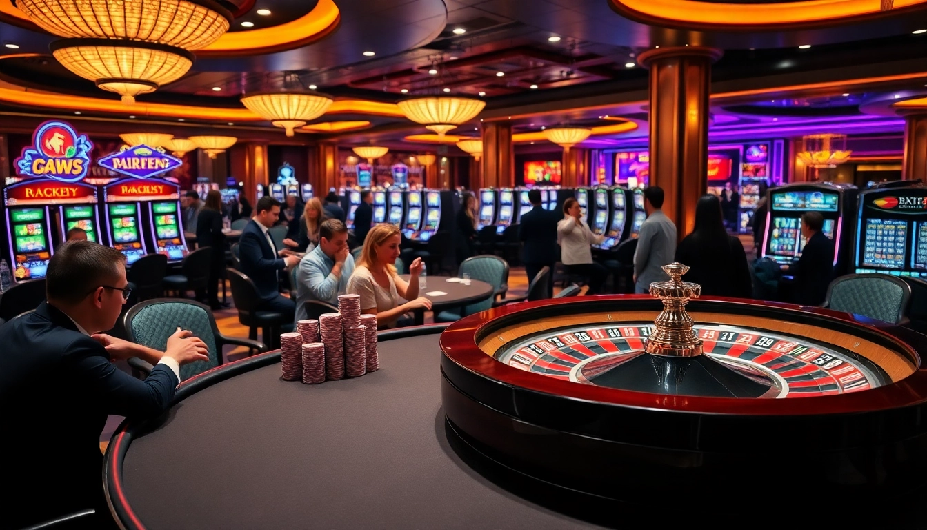 Experience thrilling gameplay at xx88 with vibrant casino tables and lively players.