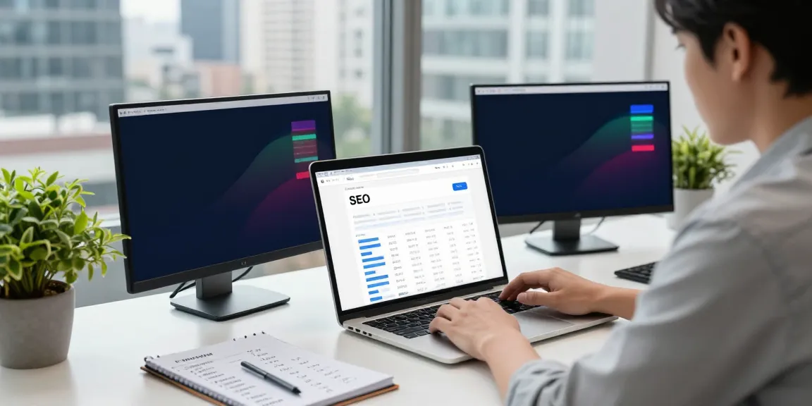 SEO strategist focusing on instant indexing strategies in a modern workspace.