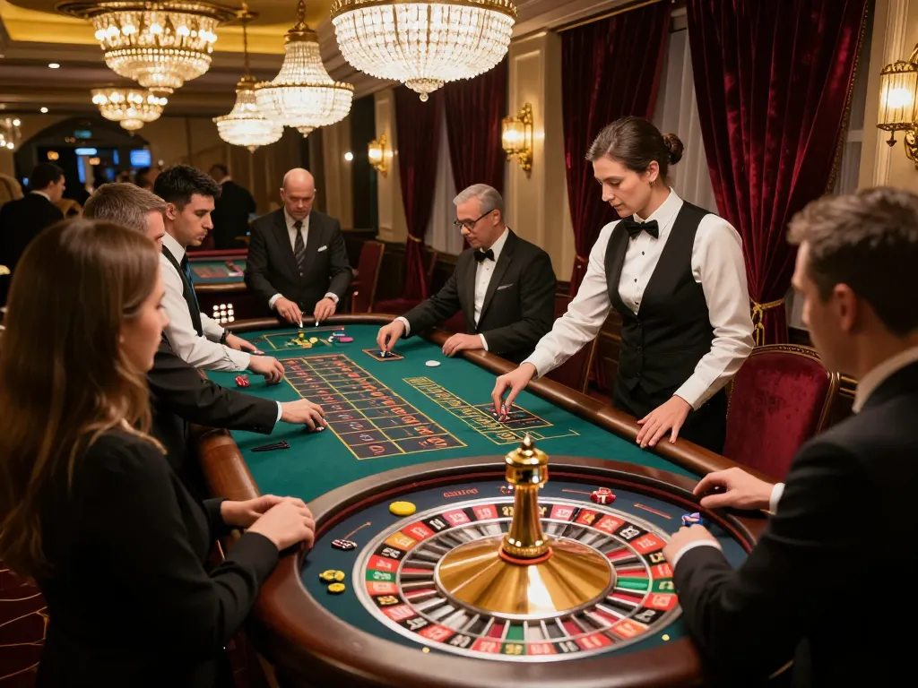 Experience thrilling gameplay at 789win casino with roulette table excitement and players intensely watching.
