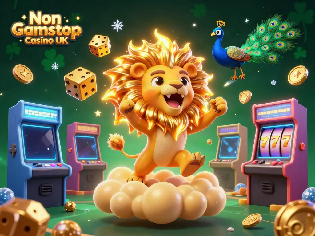 Experience the excitement of Non Gamstop Casino UK with vibrant gaming elements and dynamic 3D characters.