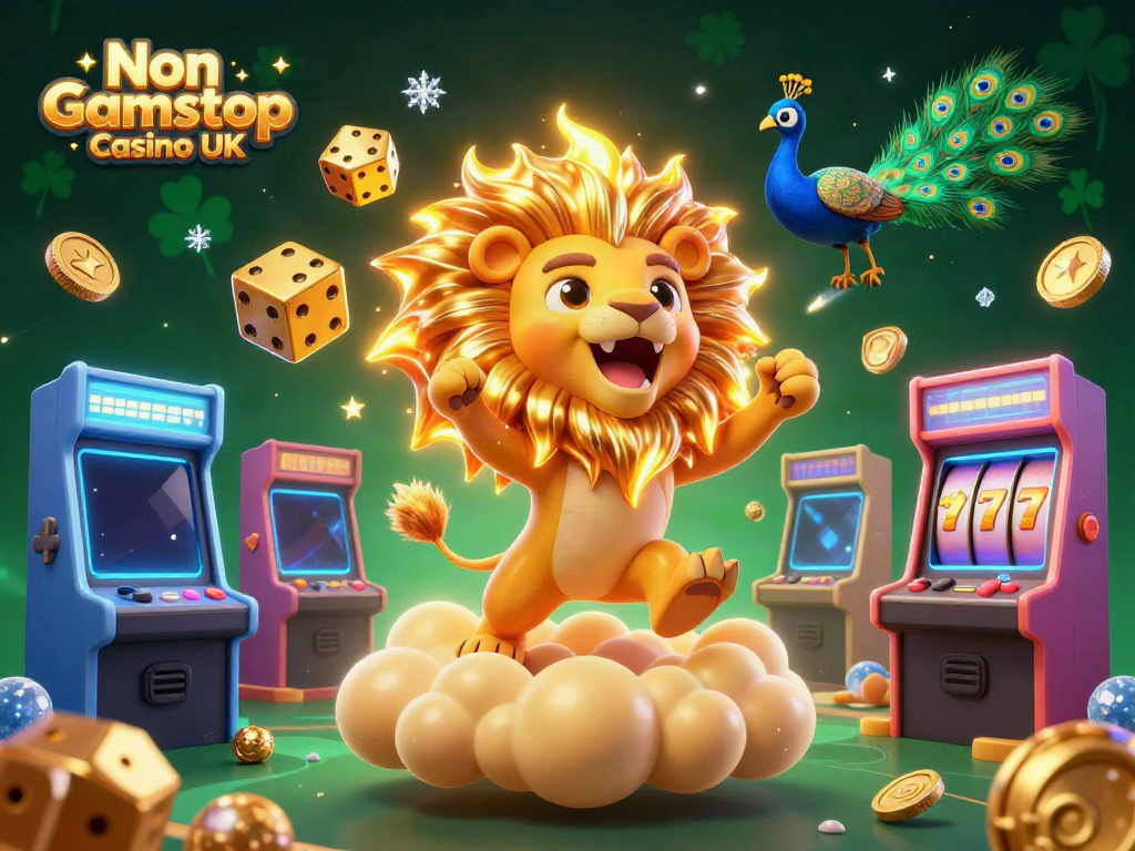 Experience the excitement of Non Gamstop Casino UK with vibrant gaming elements and dynamic 3D characters.
