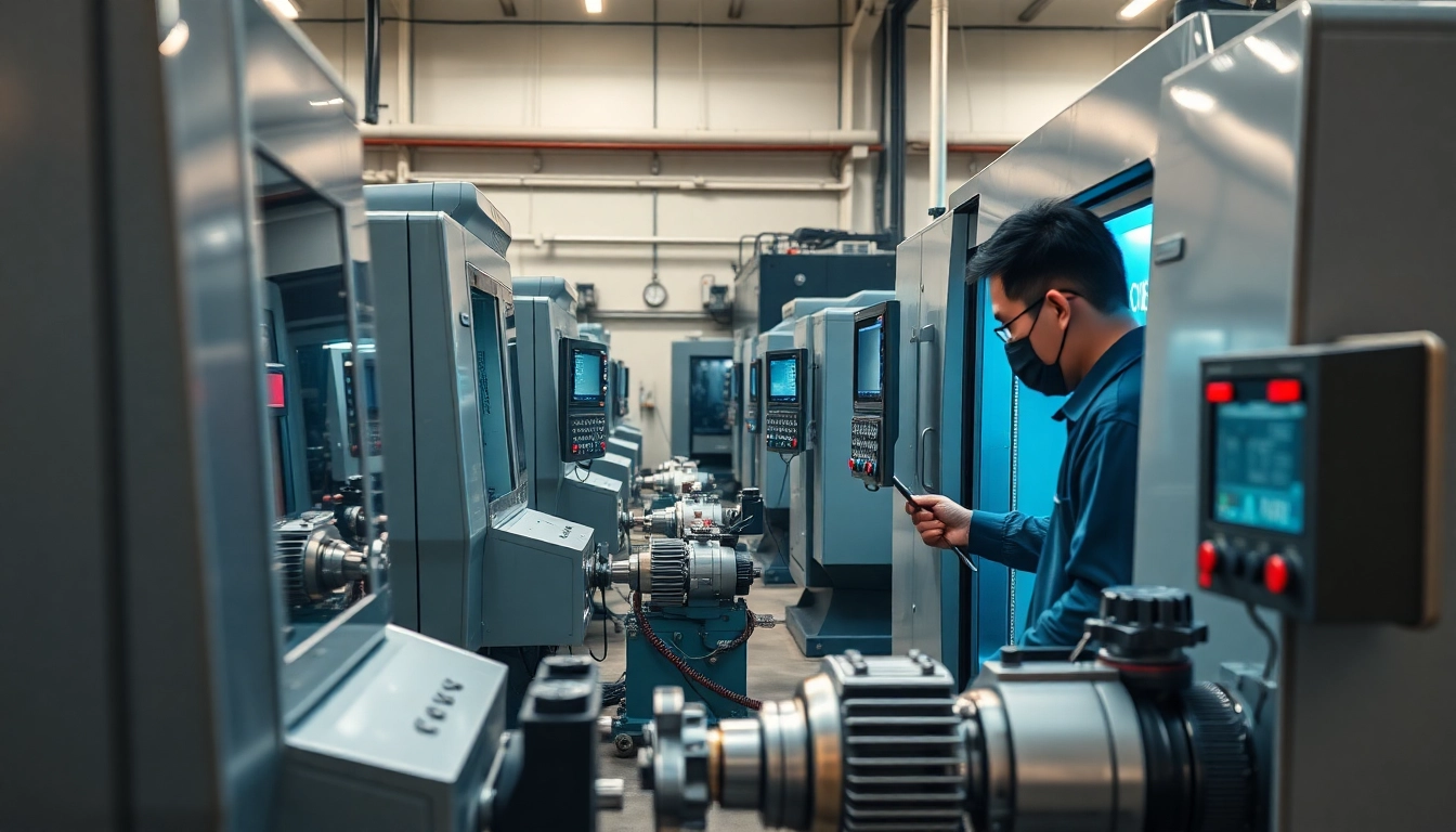 Precision machining Malaysia workshop with advanced CNC technology and skilled technicians at work.
