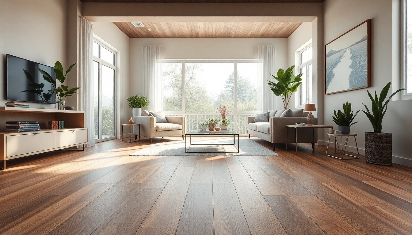Enhance your space with luxurious vinyl plank flooring showcased in a cozy living room.