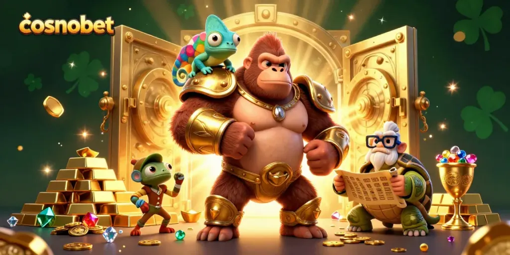 Engage with cosmobet's thrilling casino action featuring unique characters and vibrant elements.