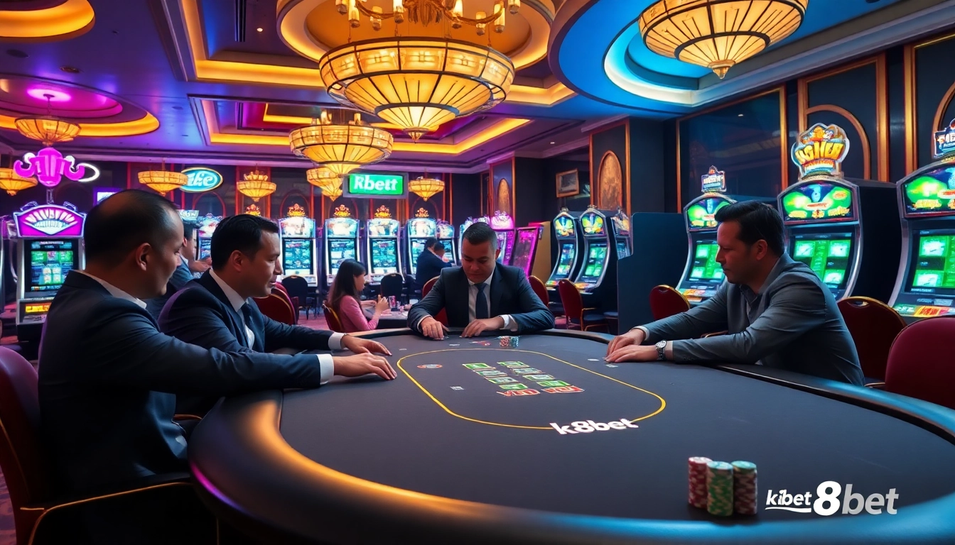 Experience the excitement of high-stakes gaming with k8bet vn's luxurious casino ambiance.