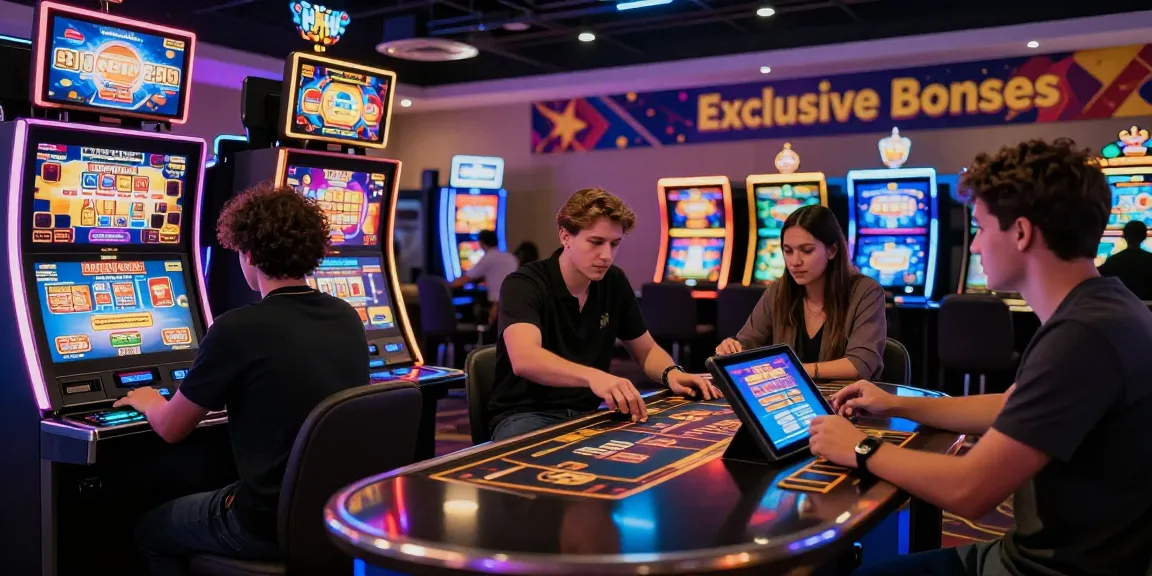 Explore non UK casinos with players enjoying diverse games, vibrant atmosphere, and exclusive bonuses.