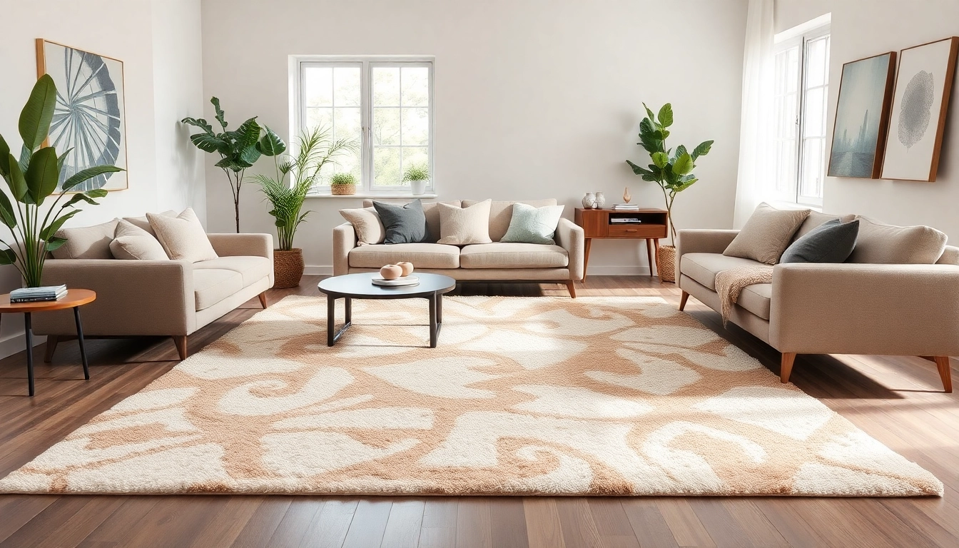 Stylish tappeti moderni Milano enhancing a modern living space with vibrant colors and soft textures.