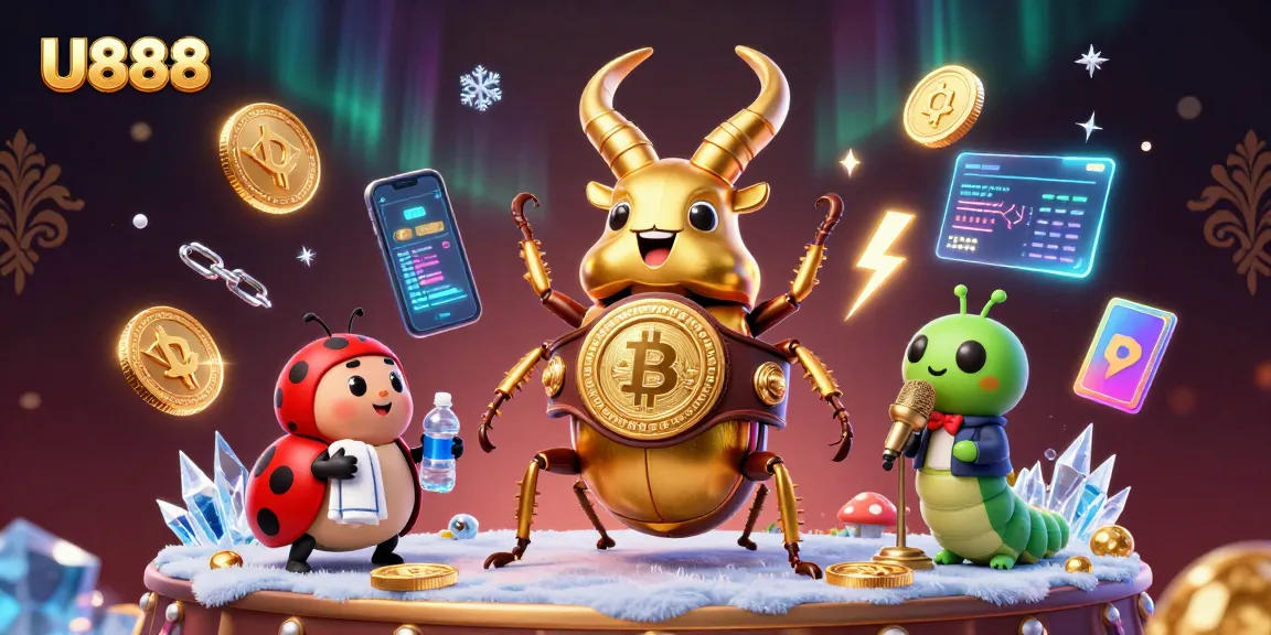 Engage with U888 for exciting betting adventures and game strategies in a vibrant 3D casino illustration.