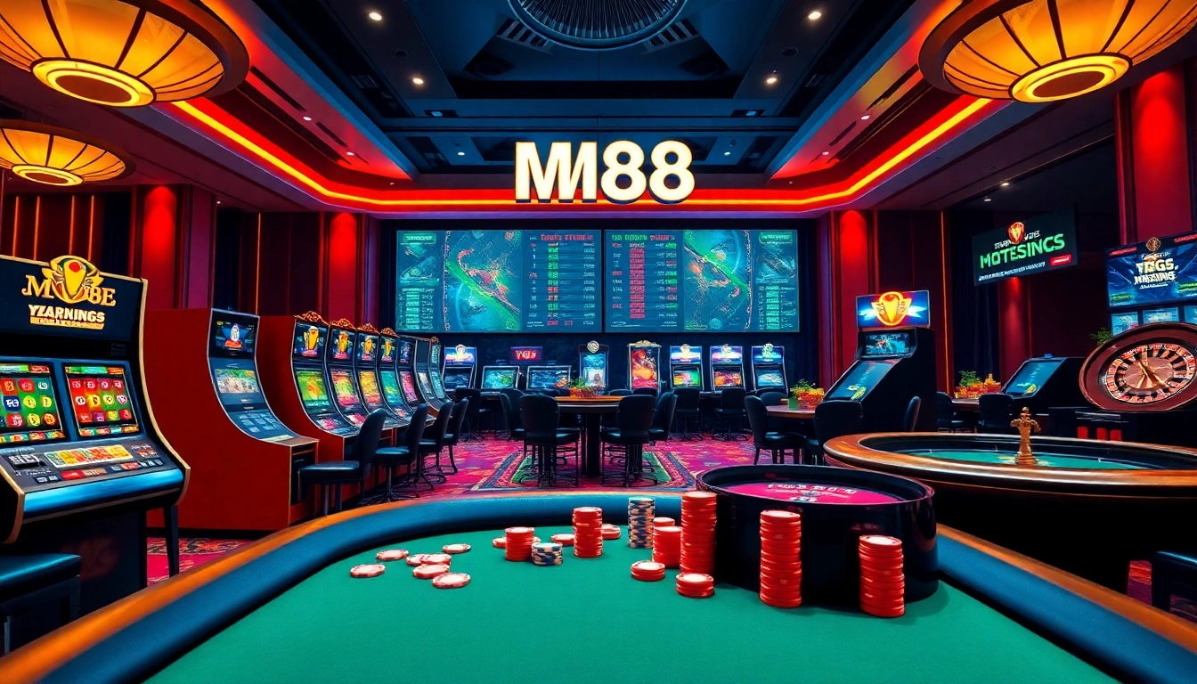 Experience the excitement of MM88 online gambling with vibrant casino games and betting interfaces.
