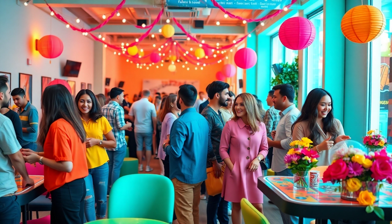 Engaging scene at an OK FUN dating event, highlighting inclusivity and vibrant connections.
