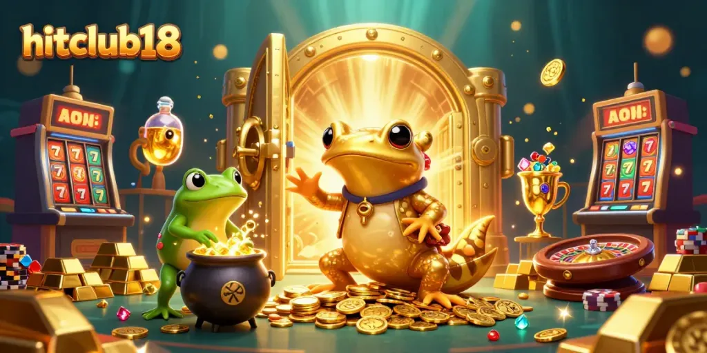 Join the excitement at hitclub18 with our enchanting cartoon alchemist turning metals into gold!