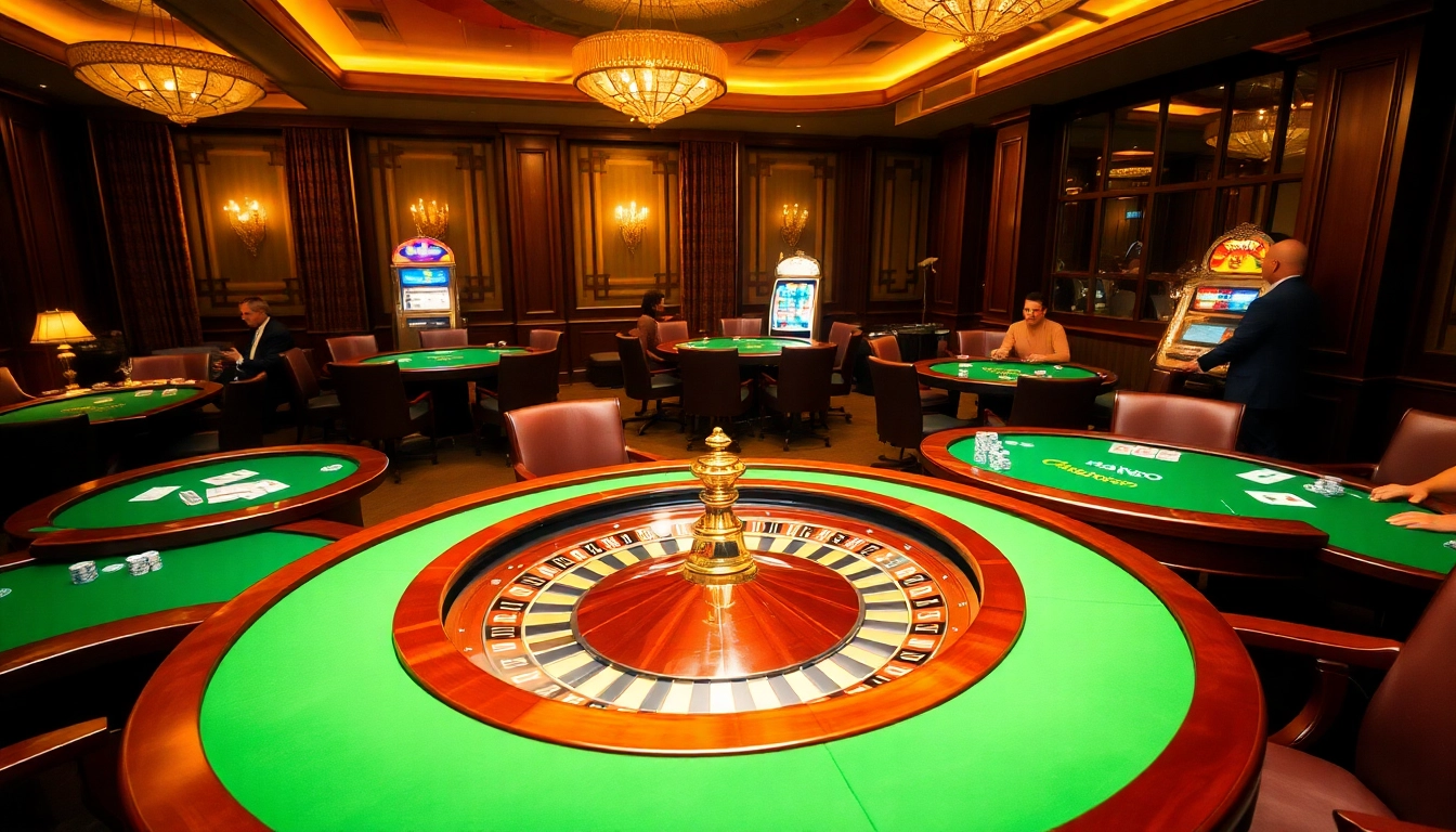 Engage with thrilling gameplay on https://8xx.today/, featuring a luxury casino scene with poker and roulette.