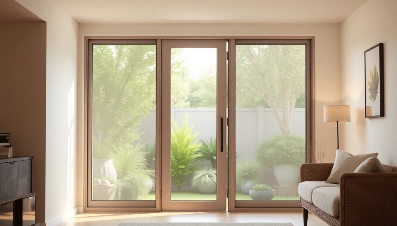 View of a stylish fly screen door enhancing indoor comfort and garden visibility.