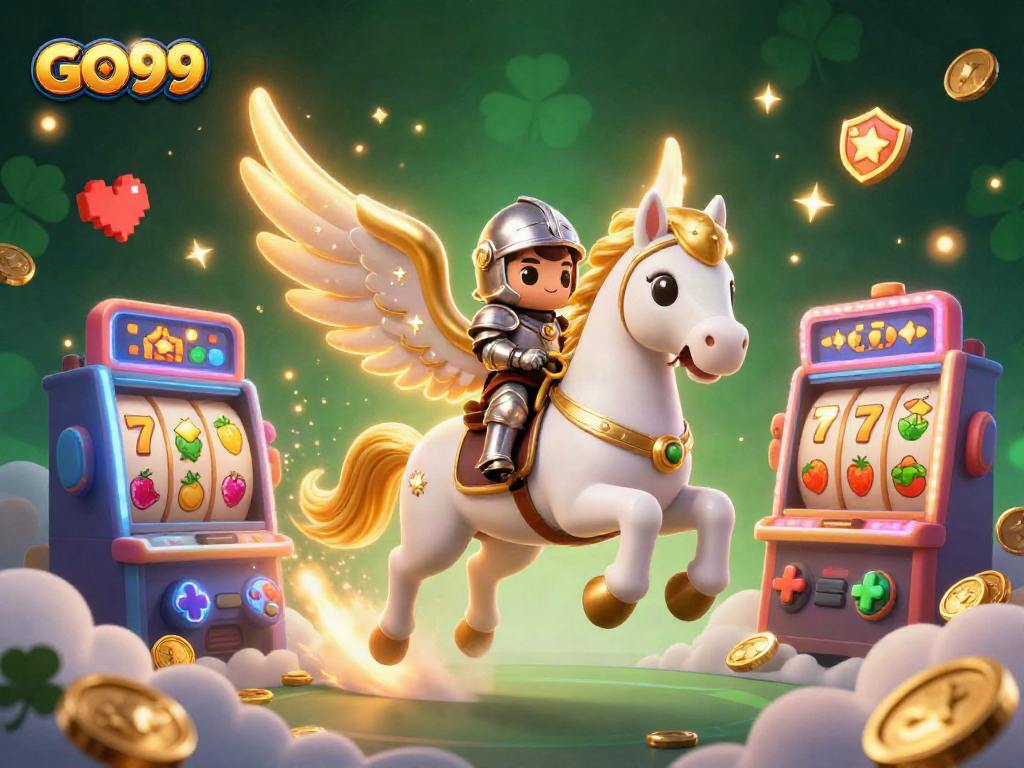 Spin the reels with GO99’s vibrant 3D illustration of a magical gaming experience.