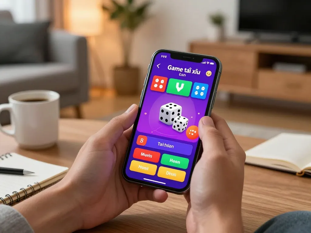 Engaging with the Game tài xỉu on a mobile app while placing strategic bets at home