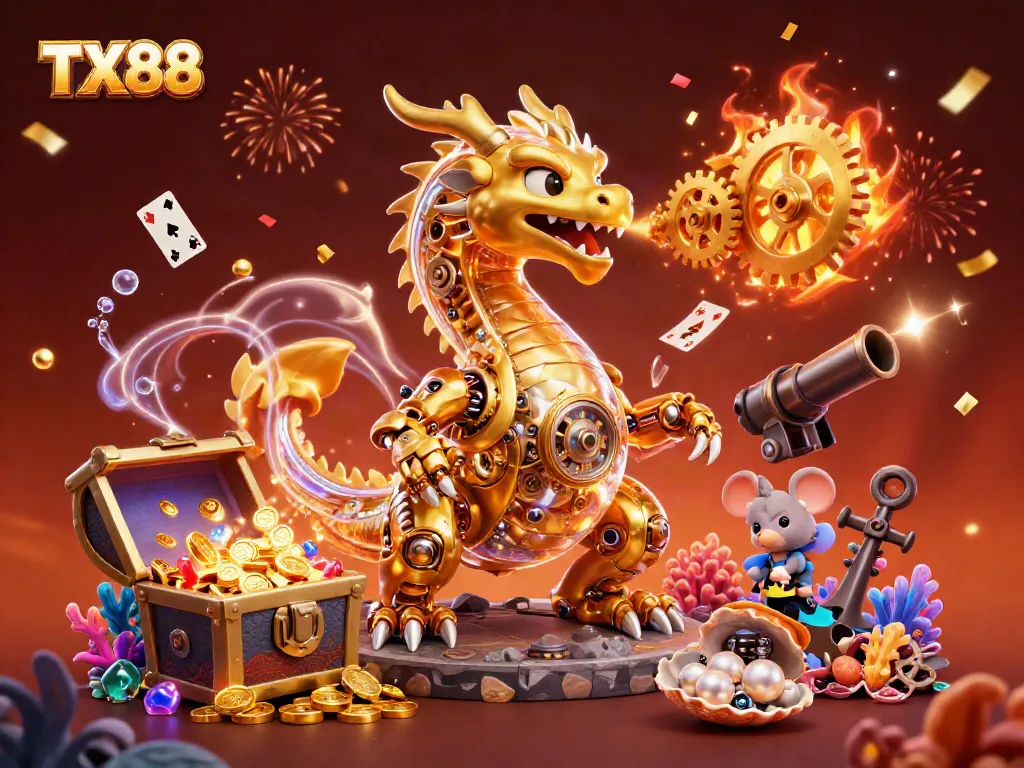 Experience the thrilling TX88 online casino, featuring exciting underwater elements and engaging game scenes.