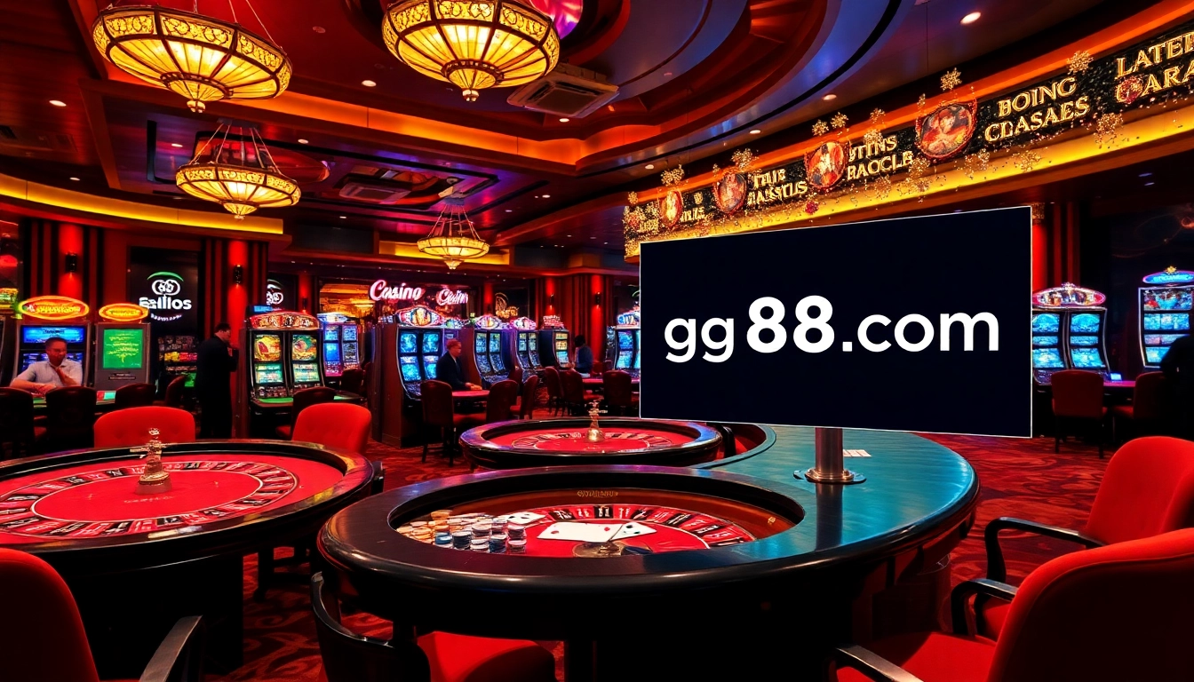 Experience the excitement of gaming at gg88.com with vibrant casino tables and lively players.