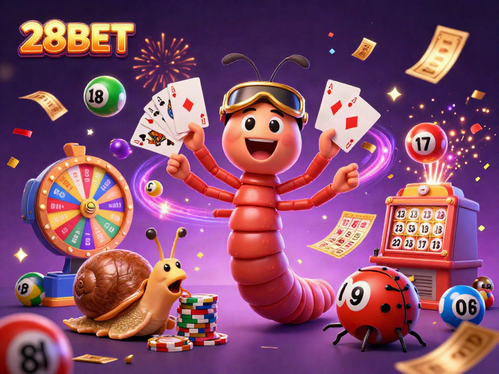 Engage with thrilling lottery action at 28BET with vibrant characters and dynamic game elements.