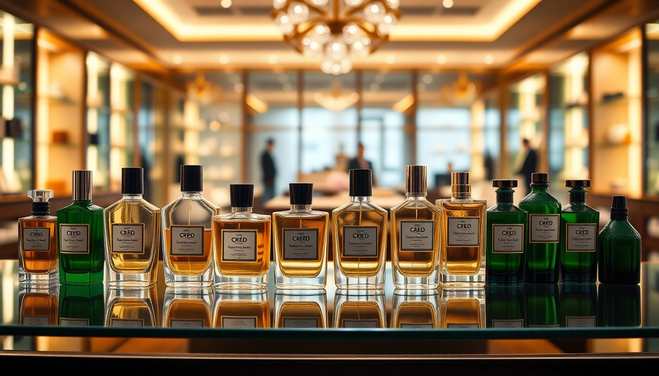 Showcasing a stunning array of Creed perfume dupes on an elegant tabletop.