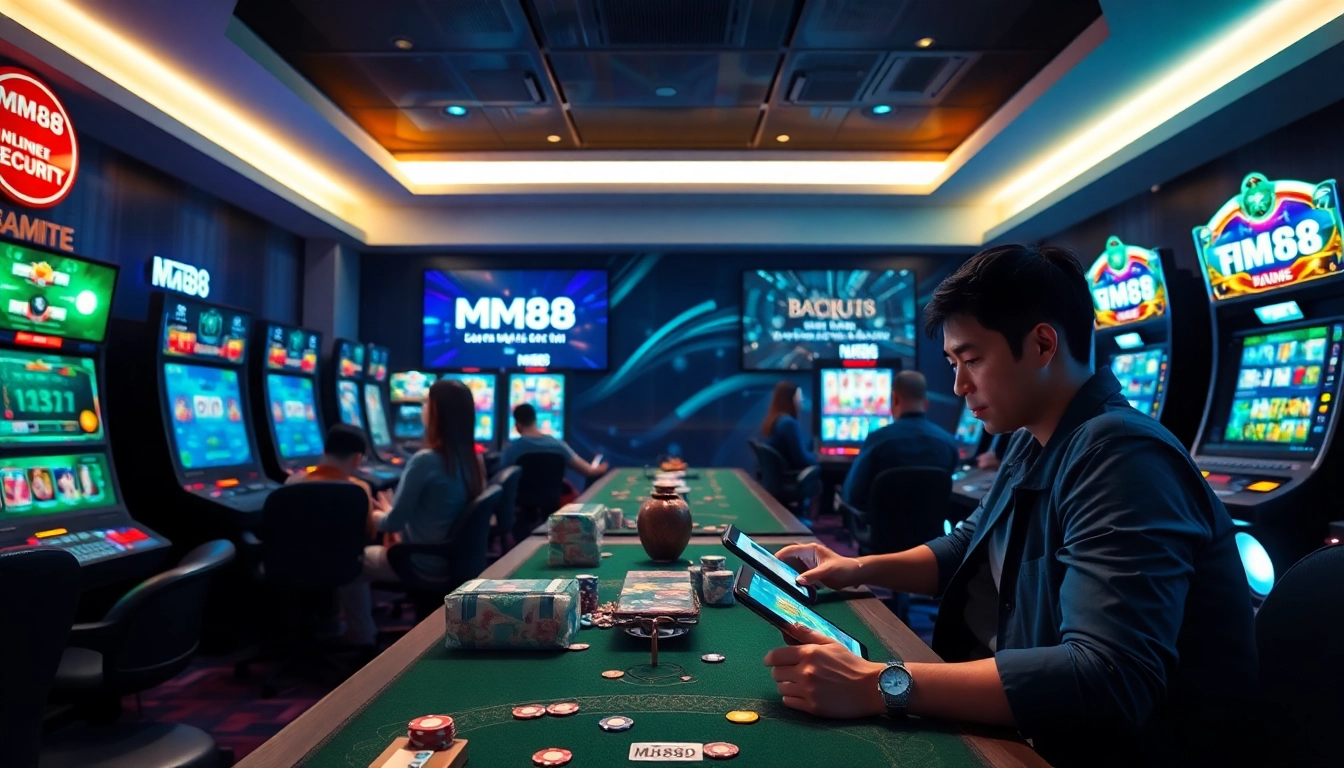 Vibrant online gaming experience at https://mm88.agency/ showcasing Baccarat and Blackjack excitement.