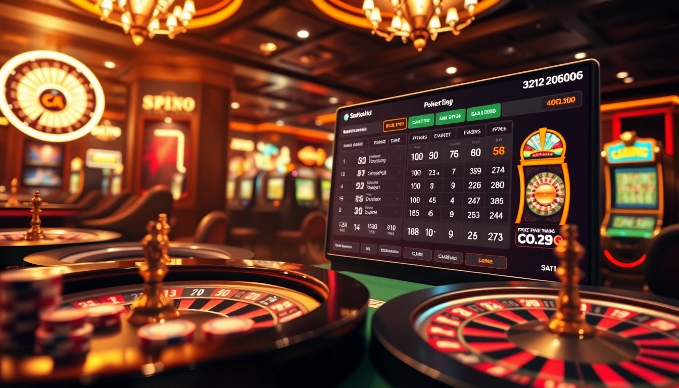 Engaging kèo nhà cái online gambling scene with vibrant tables and detailed betting interfaces.