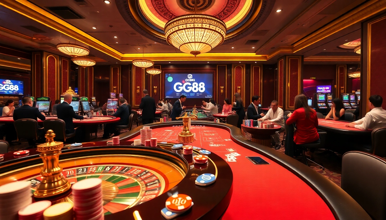 Experience the excitement at GG88 casino with vibrant games and engaged players.