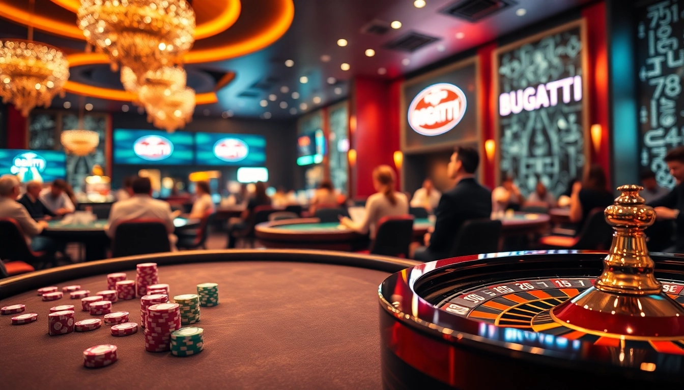 Players enjoying diverse games at Bugatti8 casino, highlighting excitement and engagement.