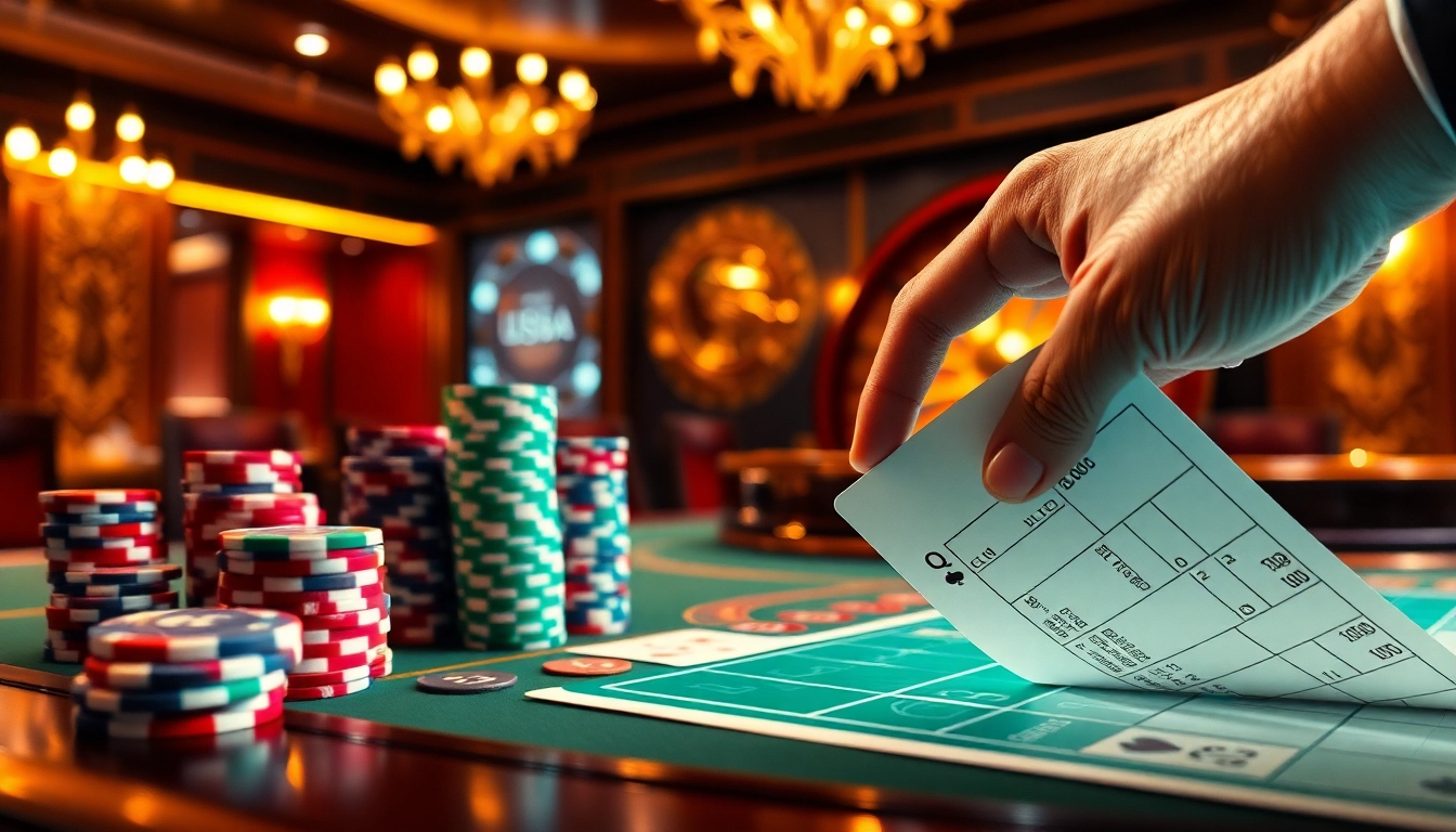 Experience exhilarating gaming at https://uu88.casa/ with vibrant poker chips, cards, and a roulette wheel.