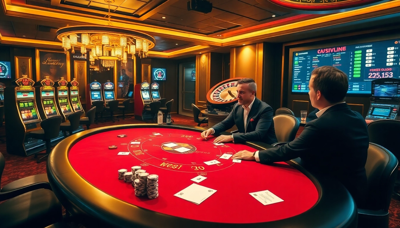 Players enjoying high-stakes poker at W88 casino with vibrant lights and betting action.