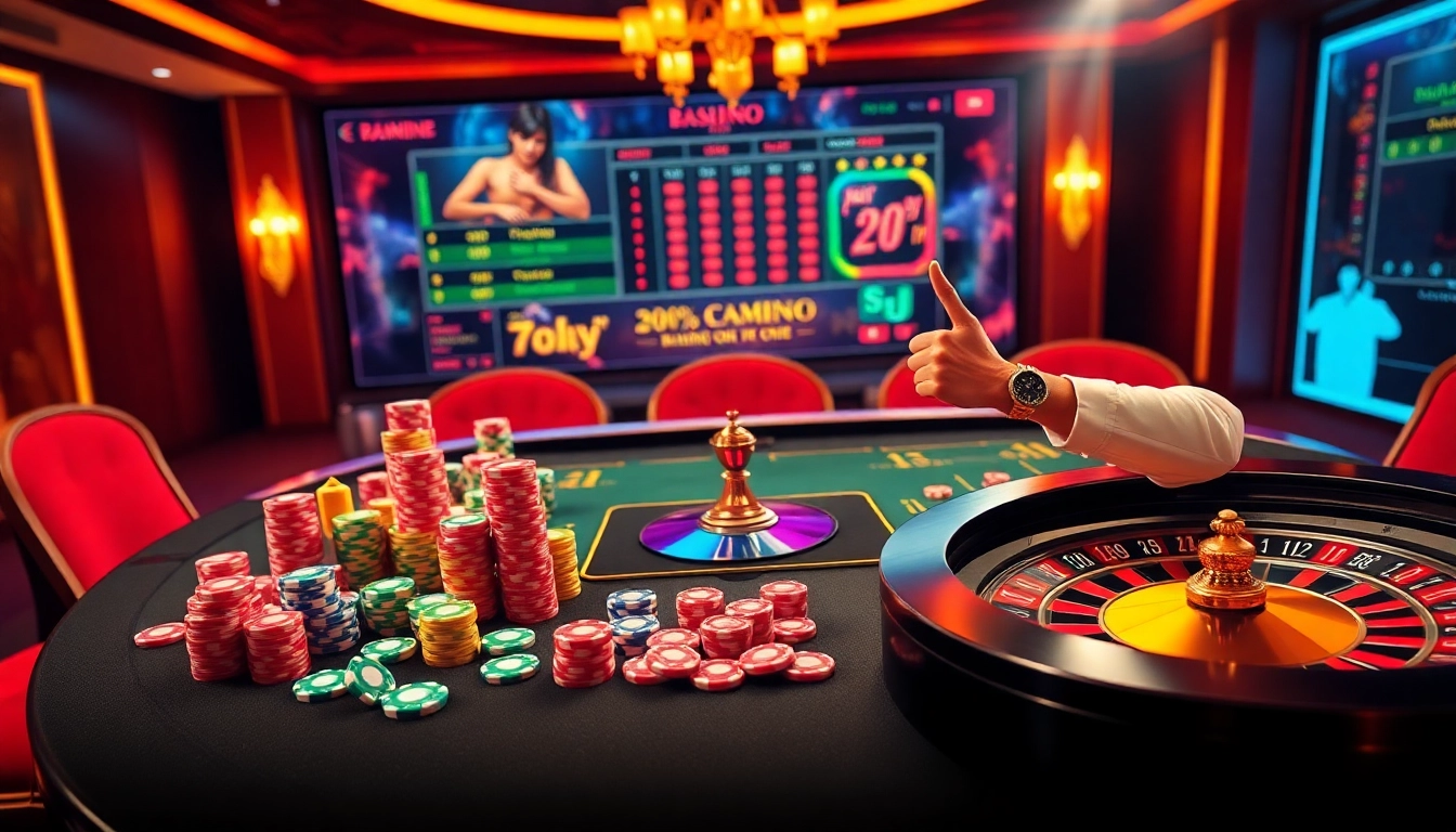 Experience the excitement of gambling at https://vnew88.vip/ with vibrant casino scenes and thrilling games.