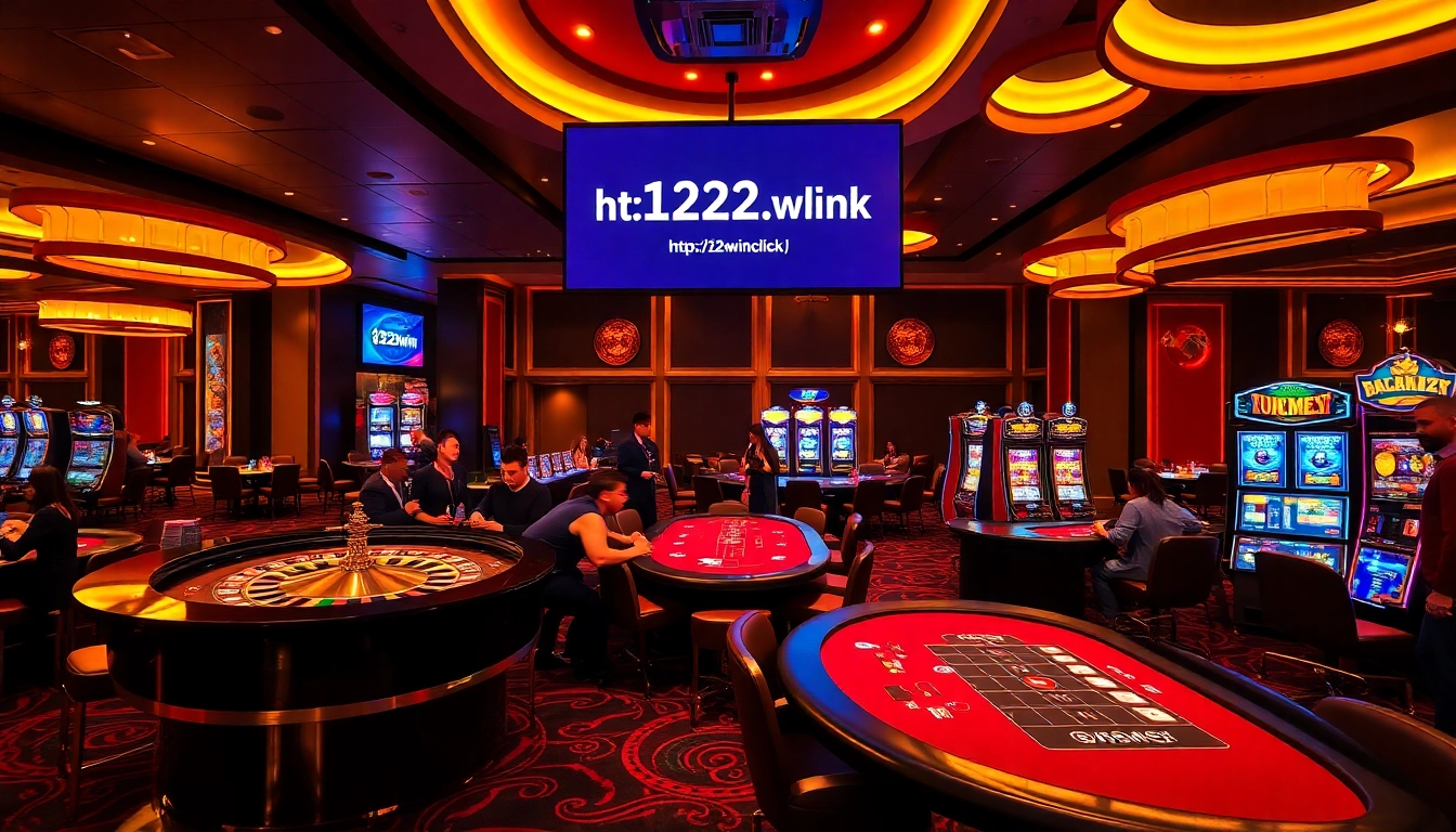 Experience high-stakes gaming at https://123win.click/ with vibrant slot machines and poker tables.