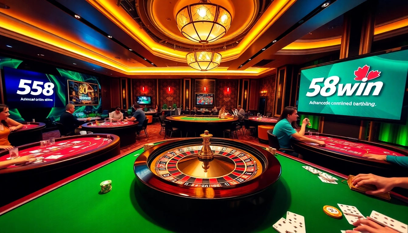 Experience thrilling gameplay at 58win casino with vibrant tables and exciting betting moments.