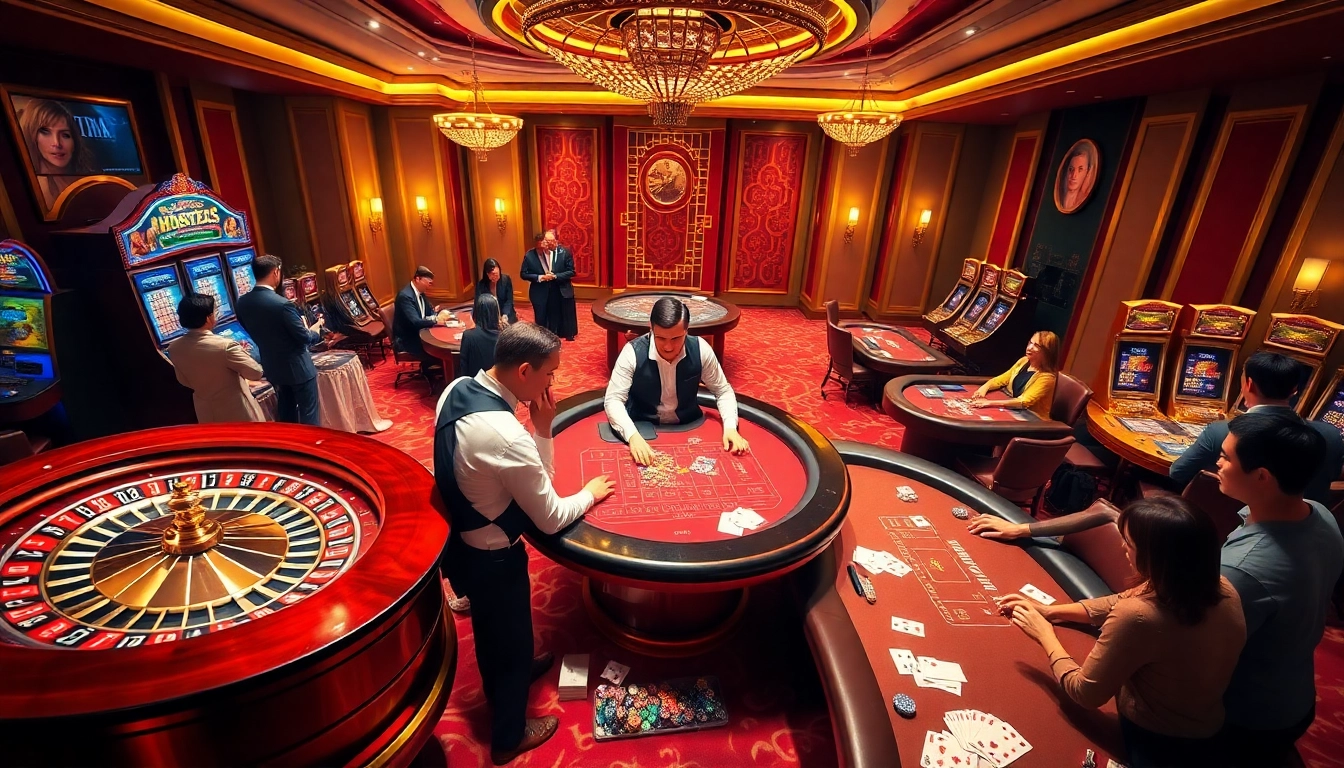 Spectators enjoy a thrilling roulette game at https://www.bdjl.win/ featuring professional dealers and vibrant casino elements.