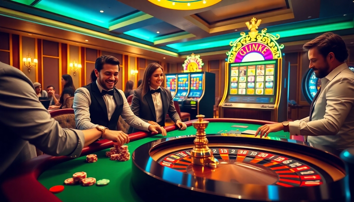 Betting excitement at the casino featuring games from https://ww88.review/ with roulette wheel and poker chips.