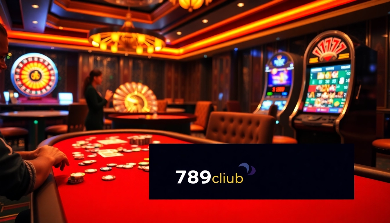 Exciting gameplay at trang chủ 789club with poker chips and a roulette wheel.