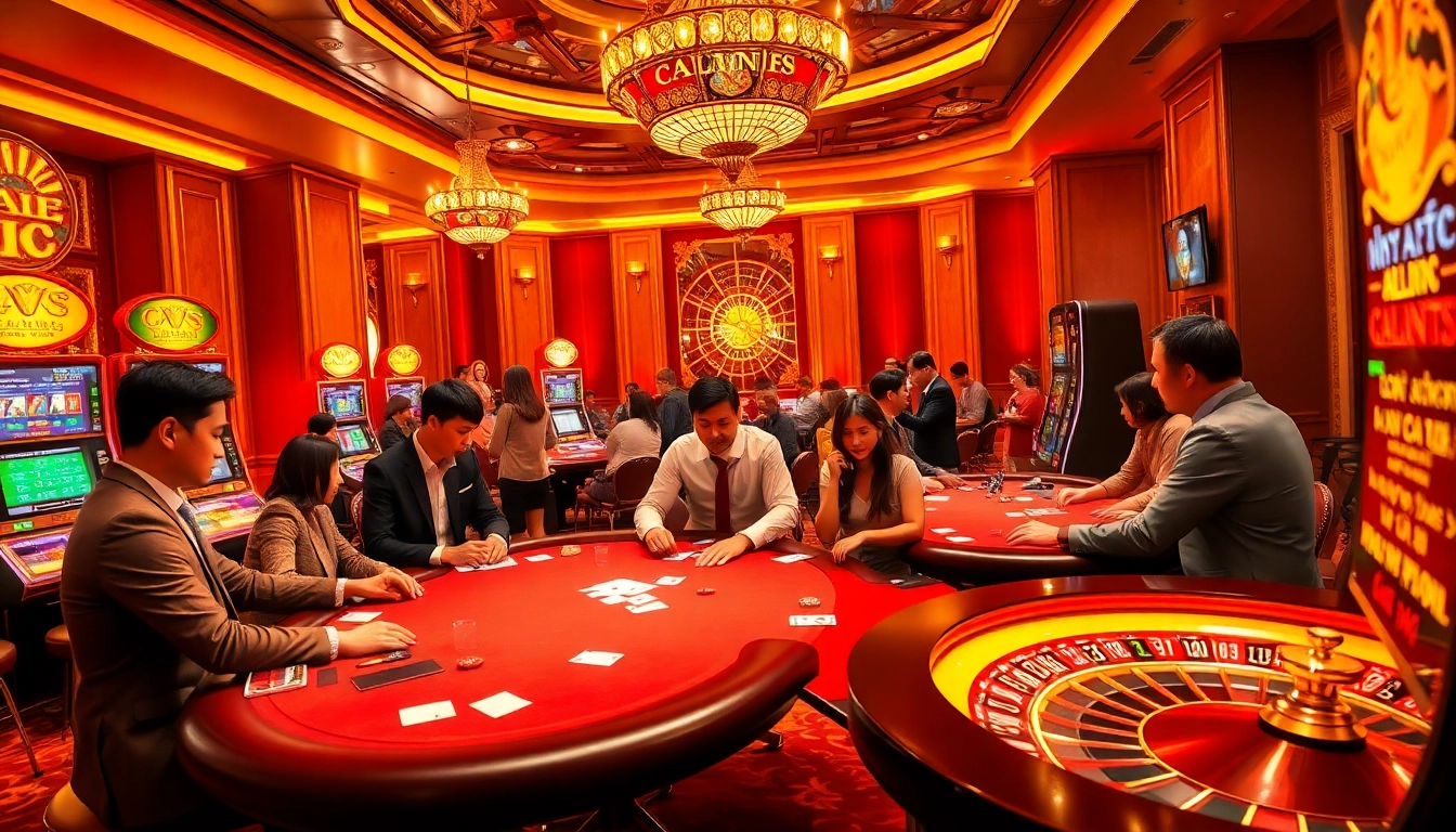 KJC gaming experience featuring vibrant casino tables and engaging gameplay.