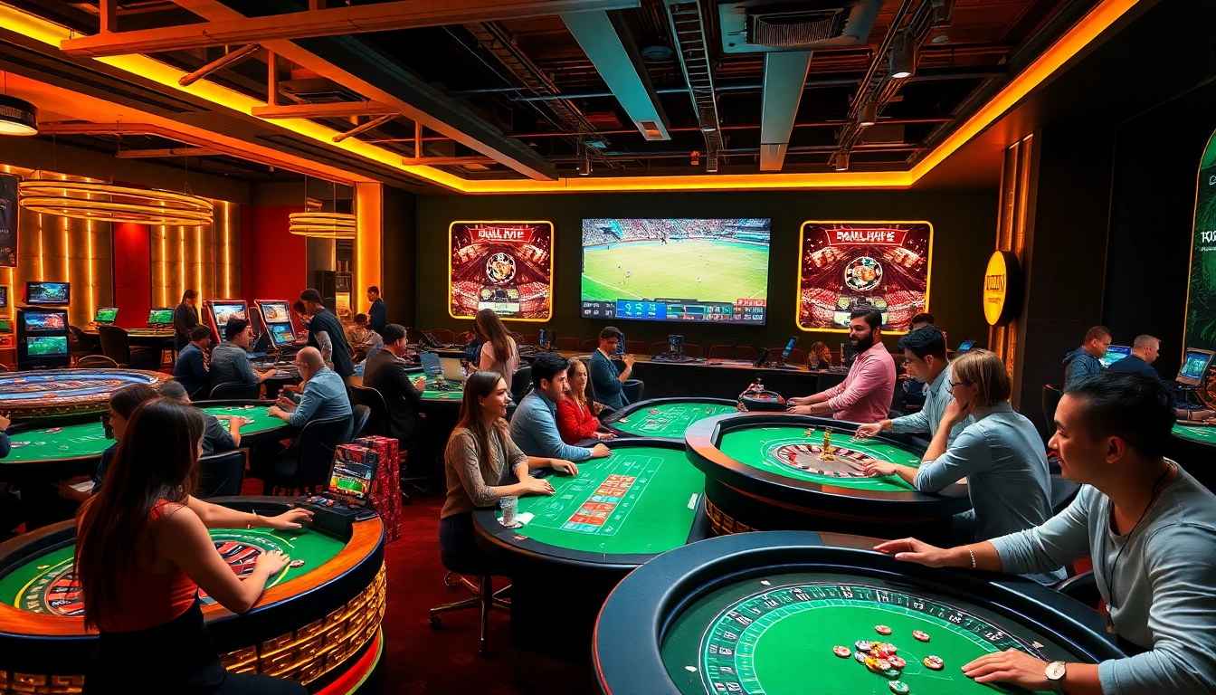 Experience the excitement of online gaming at vin777.gb.net with diverse players and vibrant casino elements.