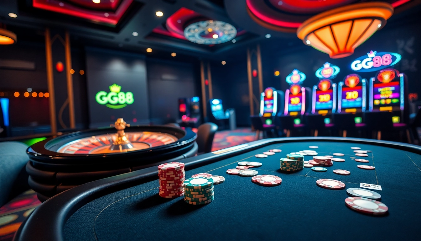 Experience the thrill of gambling at GG88 with vibrant casino games and luxury tables.