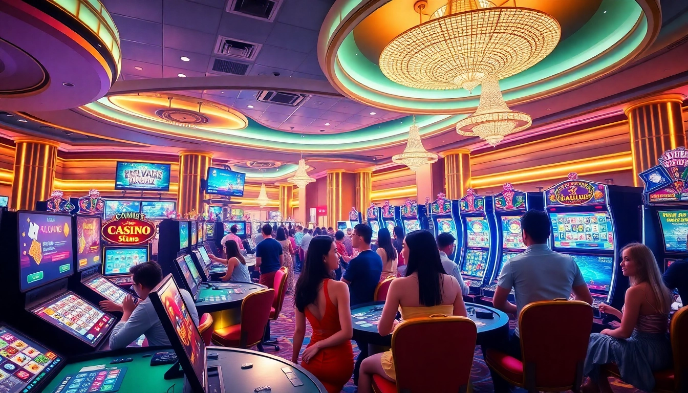 Engage with thrilling games at https://kuwin1.club/ in a vibrant casino setting.