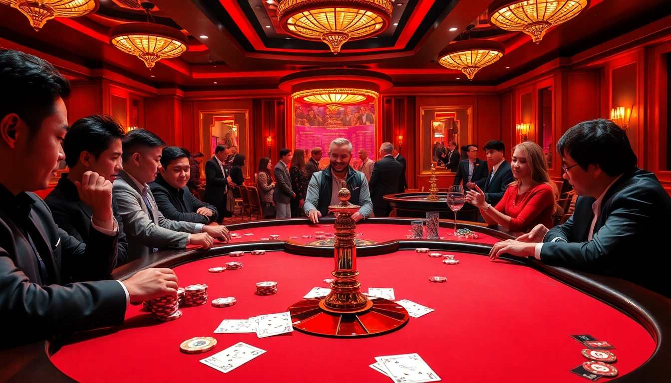 Experience excitement at TK88 poker table surrounded by vibrant chips and cards.