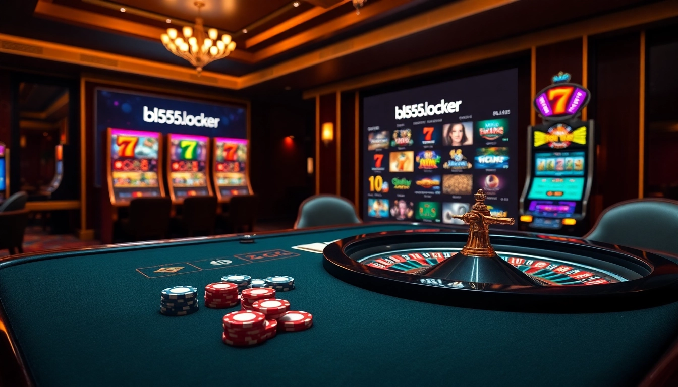 Experience gaming action at bl555.locker with vibrant casino tables and immersive slot machines.
