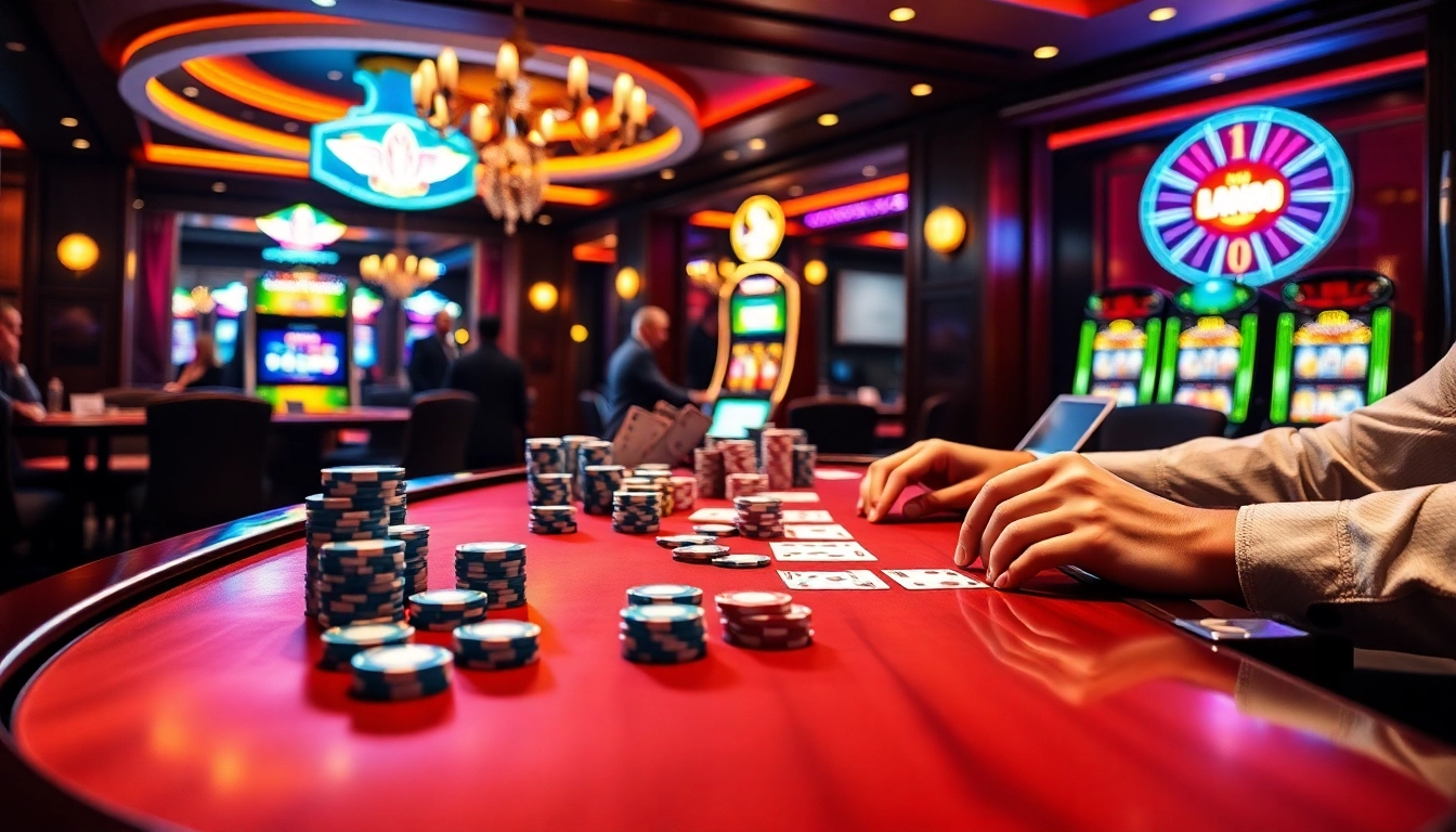 Experience thrilling gameplay at https://one88.bid/, showcasing players engaged in poker with vibrant chips