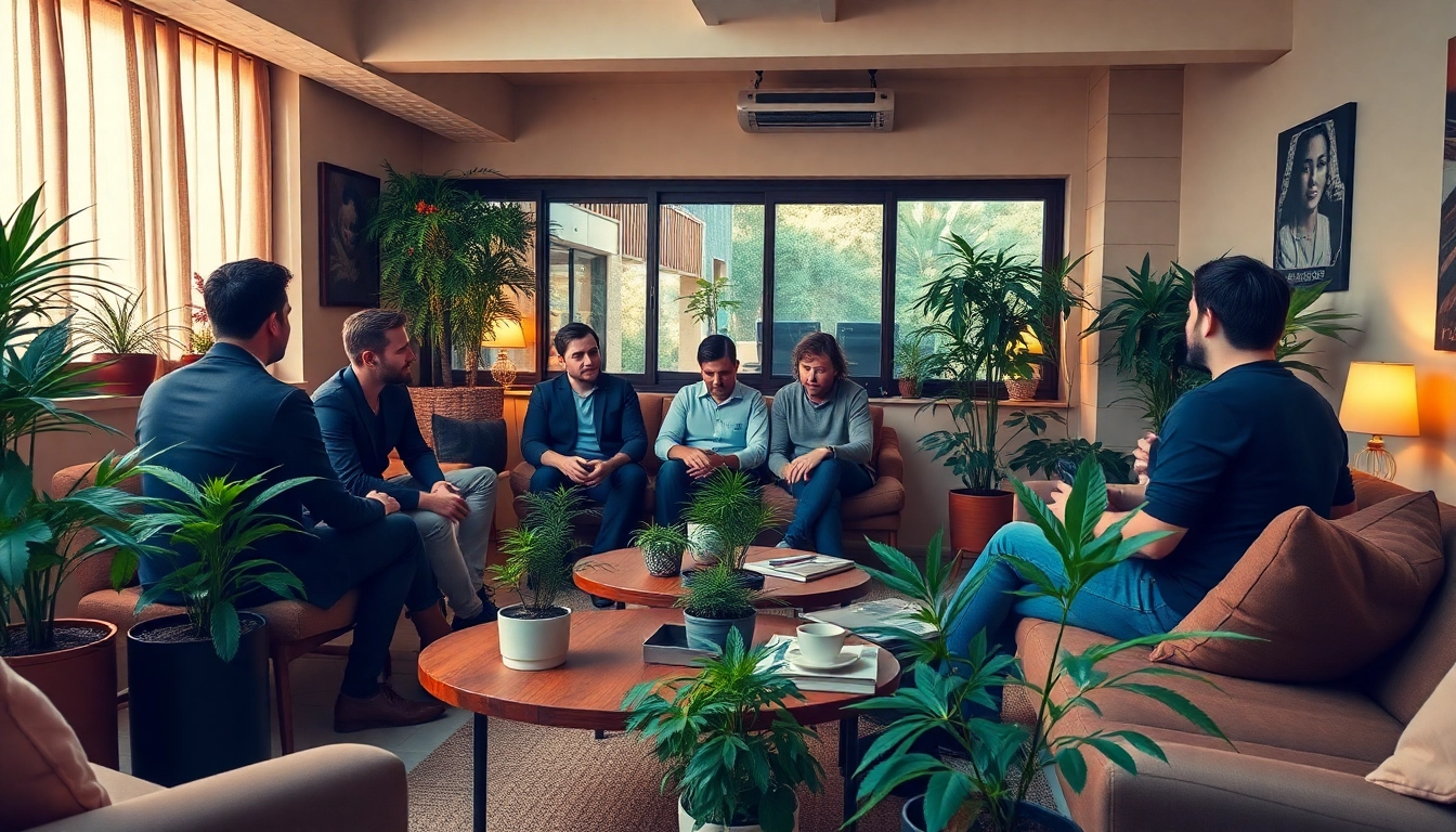 Miembros de la Asociación de cannabis Lloret de Mar disfrutando de un ambiente acogedor.