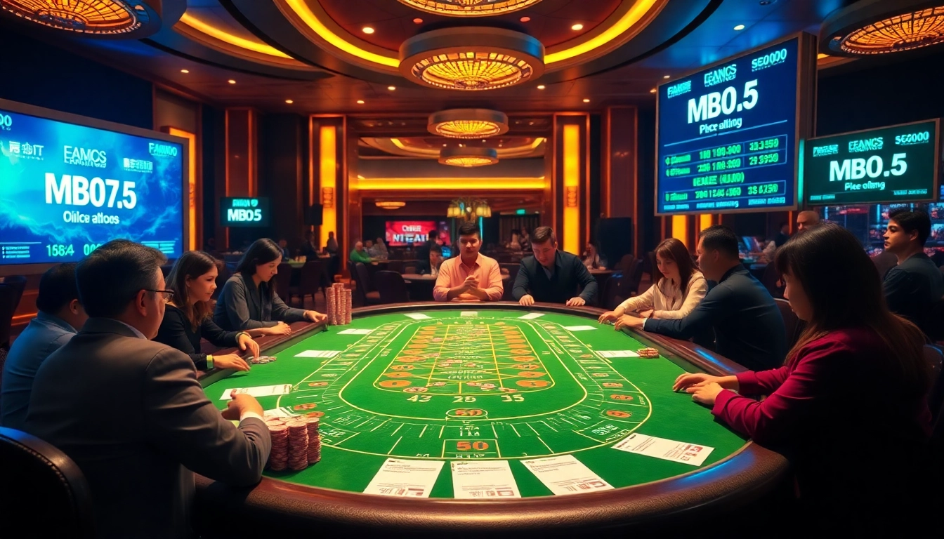 Experience Tài Xỉu MD5 at an elegant casino table with vibrant gameplay elements.