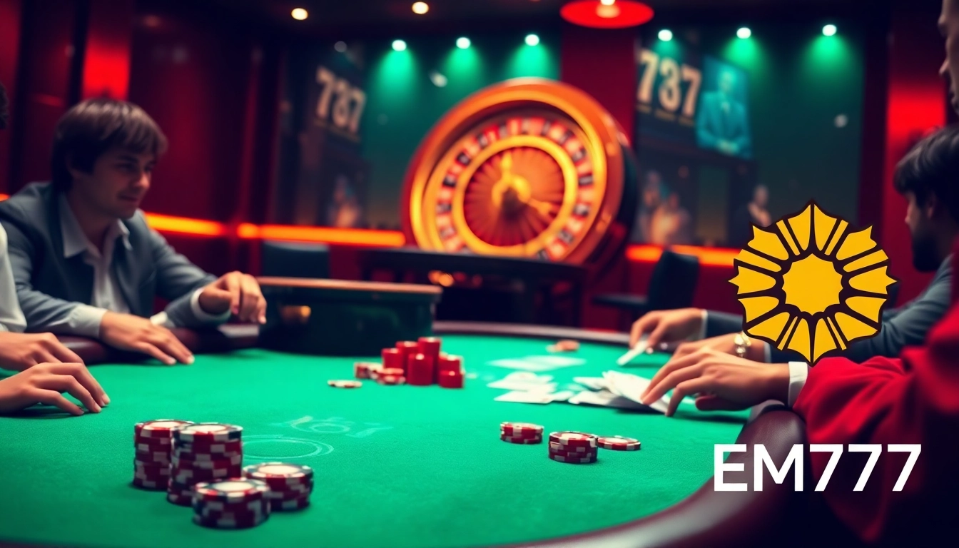 Experience thrilling gameplay on EM777 live casino platforms with vibrant poker action.