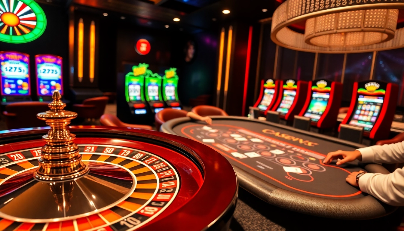 Experience excitement at Bet168 with vibrant casino games featuring roulette and blackjack tables.